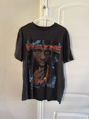 Hollister Black Logo Tee with White Print